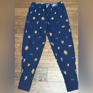 Polo Ralph Lauren College Sleepwear Navy Blue Jogger Pant Pajama Lounge